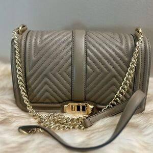 Chevron Quilted Love Crossbody